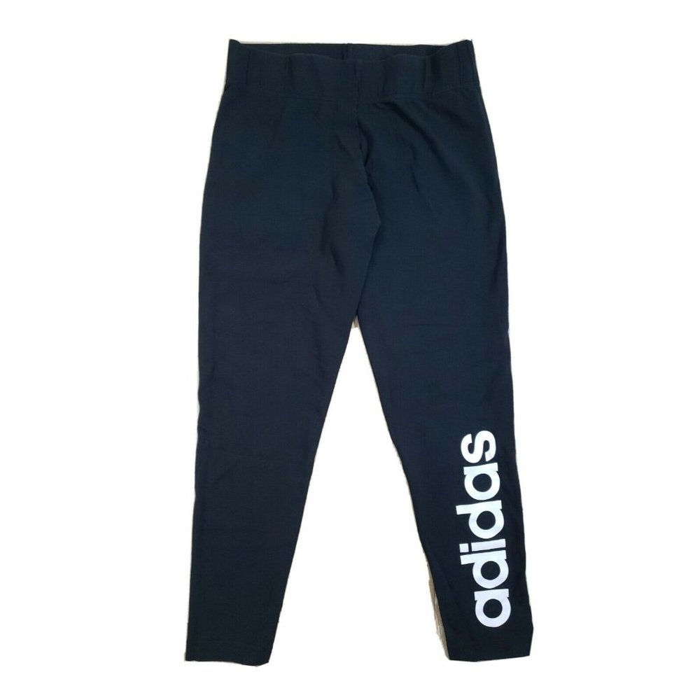 Adidas Spell Out Logo Women’s Crop Leggings Black Medium Active Gym Yoga